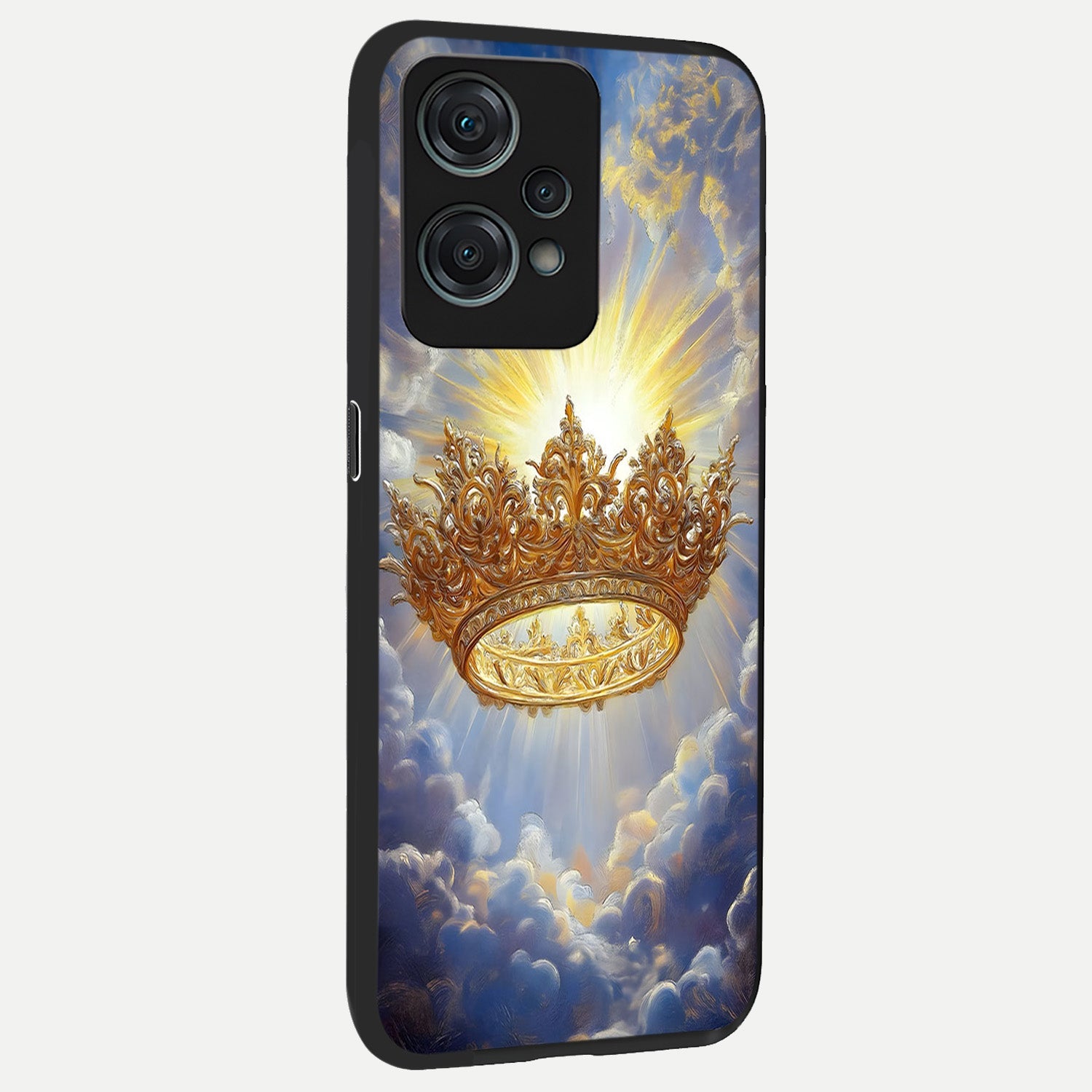  Heavenly Crown Light back cover For Oneplus Nord CE2 Lite slim fit glass case with vibrant aesthetic design