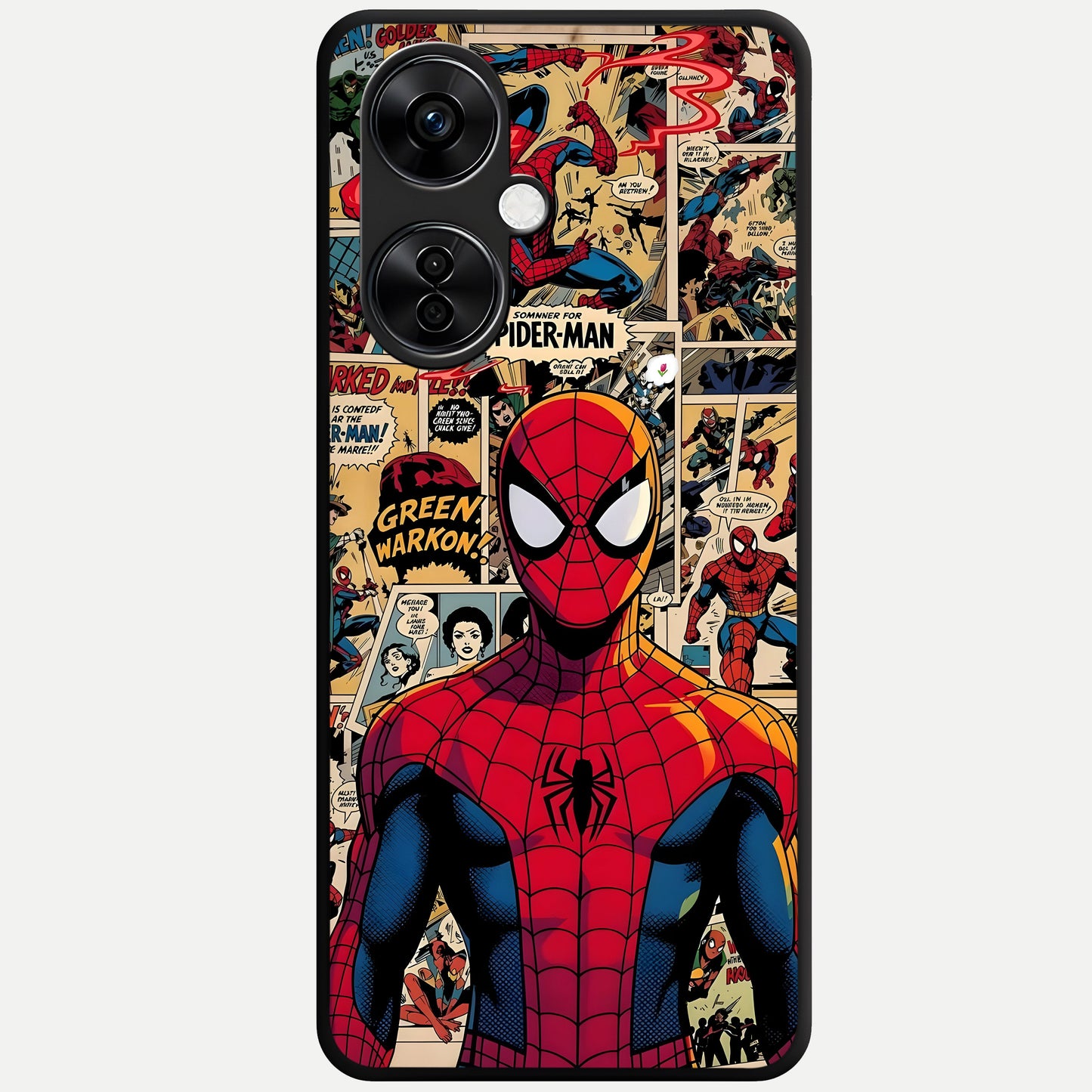  Aesthetic Spider Glass Case For Oneplus Nord CE3 Lite back cover – full design glossy printed glass finish