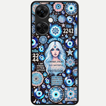  Angel Aura Shield Glass Case For Oneplus Nord CE3 Lite back cover – full design glossy printed glass finish