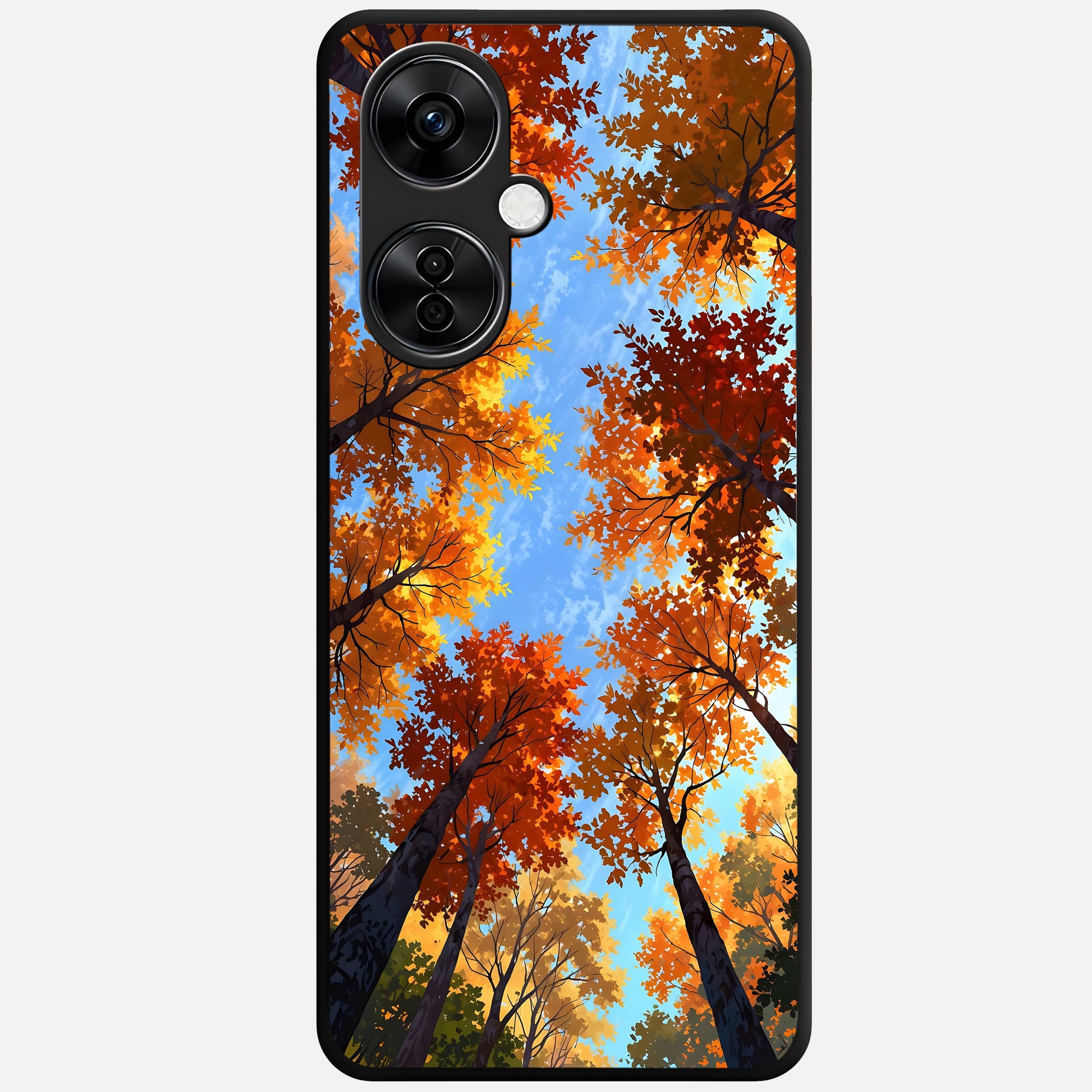  Autumn Sky Rise Glass Case For Oneplus Nord CE3 Lite back cover – full design glossy printed glass finish