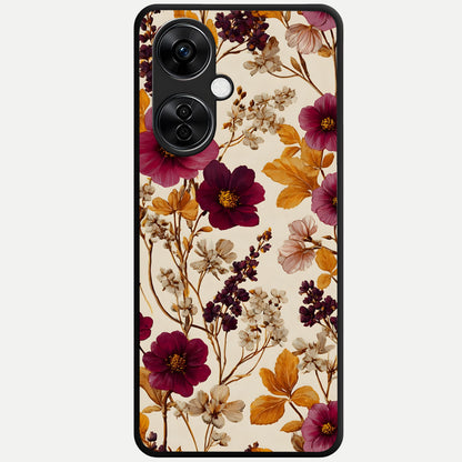  Autumn Wine Bloom Glass Case For Oneplus Nord CE3 Lite back cover – full design glossy printed glass finish