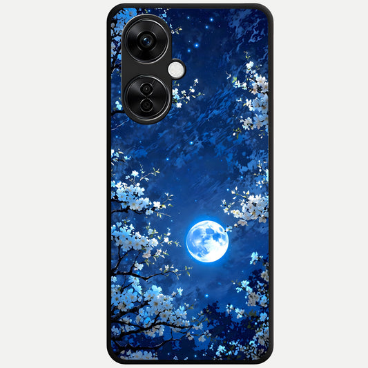  Blossom Moonlight Sky Glass Case For Oneplus Nord CE3 Lite back cover – full design glossy printed glass finish