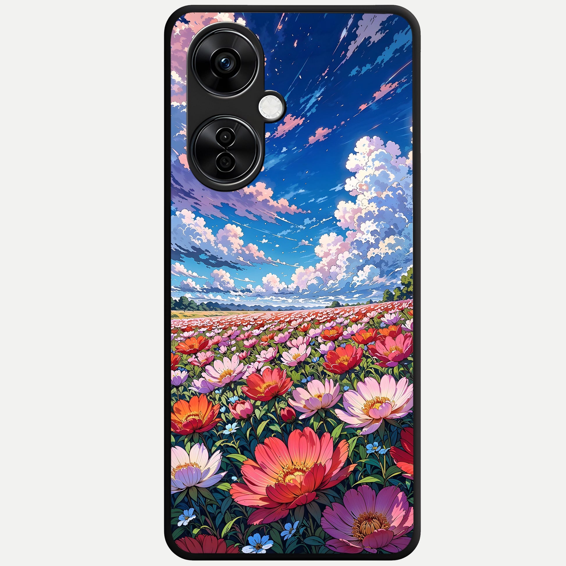  Blossom Sky Field Glass Case For Oneplus Nord CE3 Lite back cover – full design glossy printed glass finish