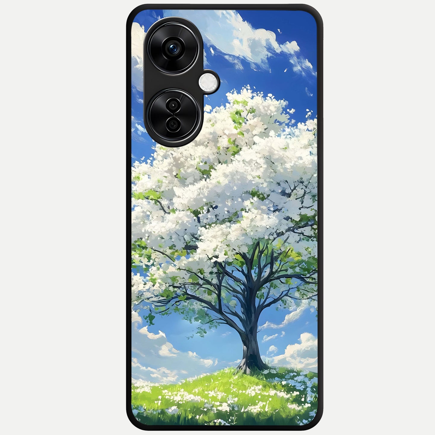  Blossom Sky Serenity Glass Case For Oneplus Nord CE3 Lite back cover – full design glossy printed glass finish