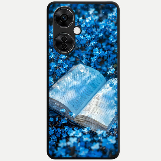  Blue Bloom Tales Glass Case For Oneplus Nord CE3 Lite back cover – full design glossy printed glass finish