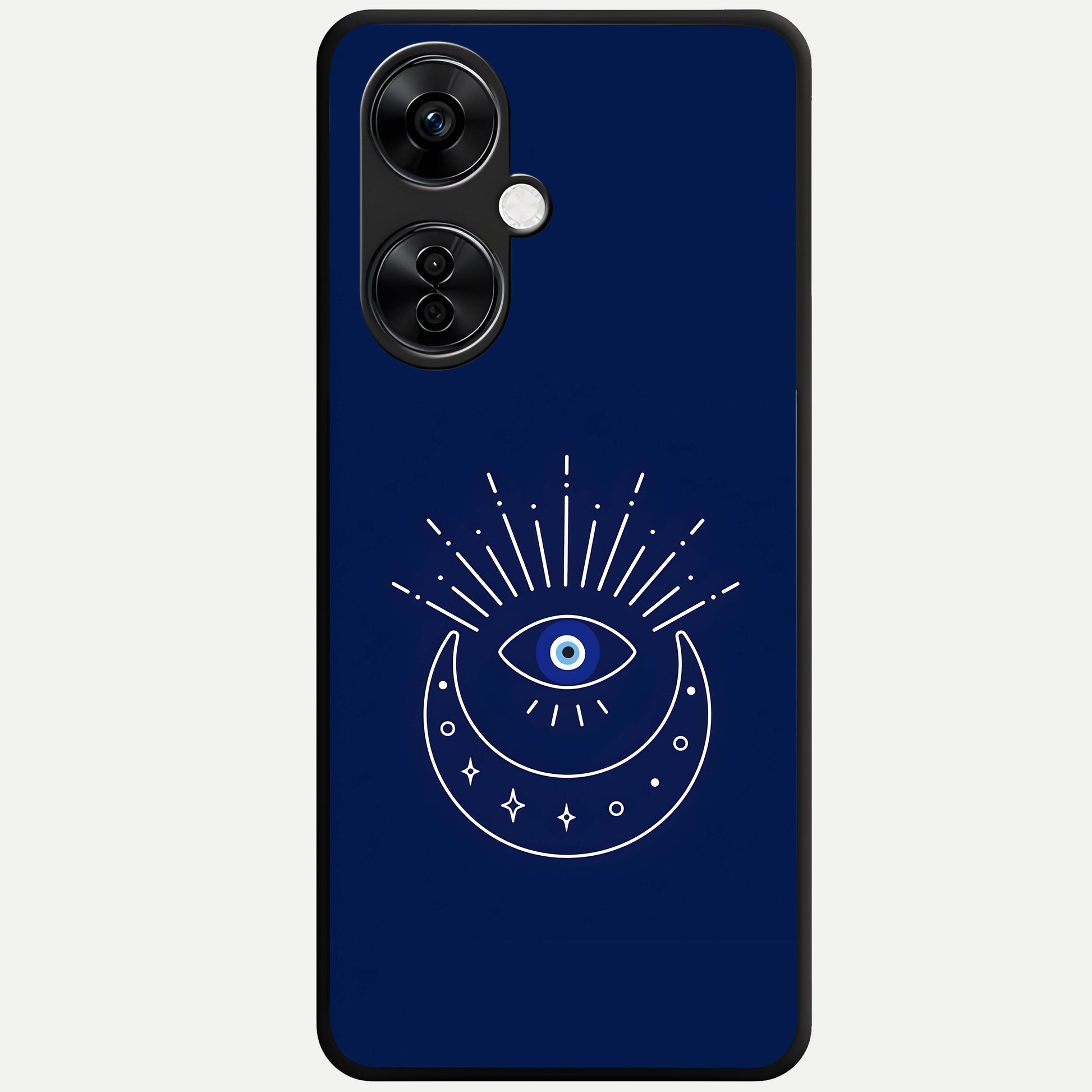  Blue Evil Eye Glass Case For Oneplus Nord CE3 Lite back cover – full design glossy printed glass finish