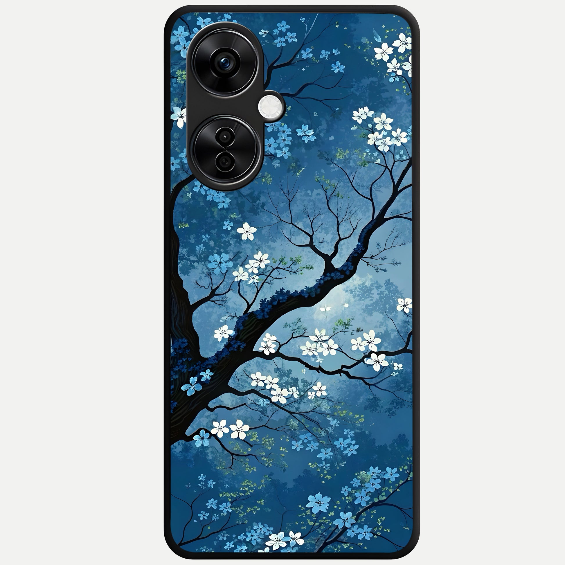  Blue Tree Serenity Glass Case For Oneplus Nord CE3 Lite back cover – full design glossy printed glass finish
