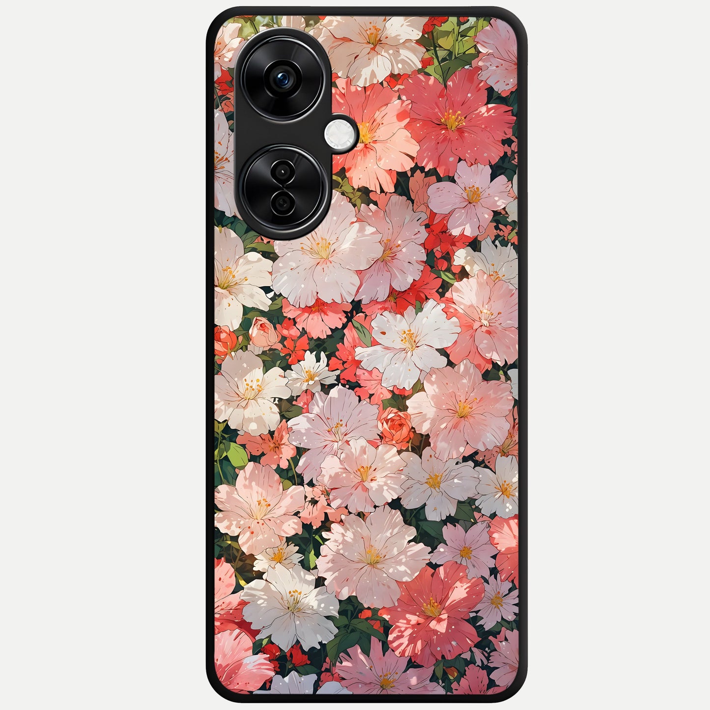  Blush Bloom Field Glass Case For Oneplus Nord CE3 Lite back cover – full design glossy printed glass finish