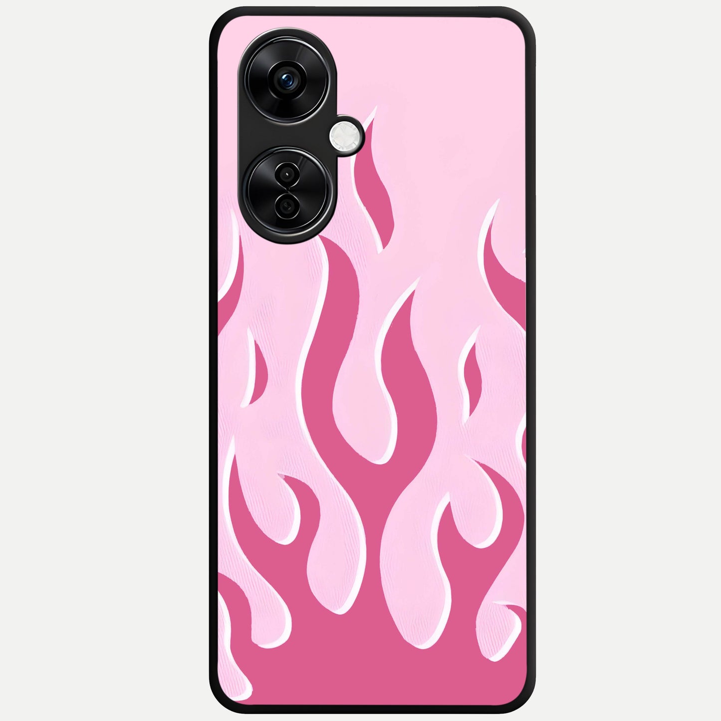  Blush Flame Energy Glass Case For Oneplus Nord CE3 Lite back cover – full design glossy printed glass finish