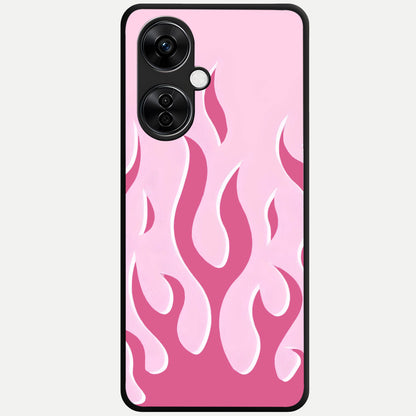  Blush Flame Energy Glass Case For Oneplus Nord CE3 Lite back cover – full design glossy printed glass finish