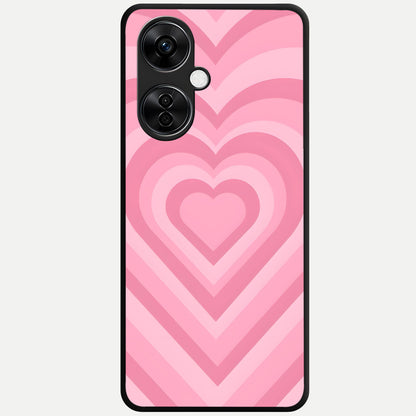  Blush Heart Waves Glass Case For Oneplus Nord CE3 Lite back cover – full design glossy printed glass finish
