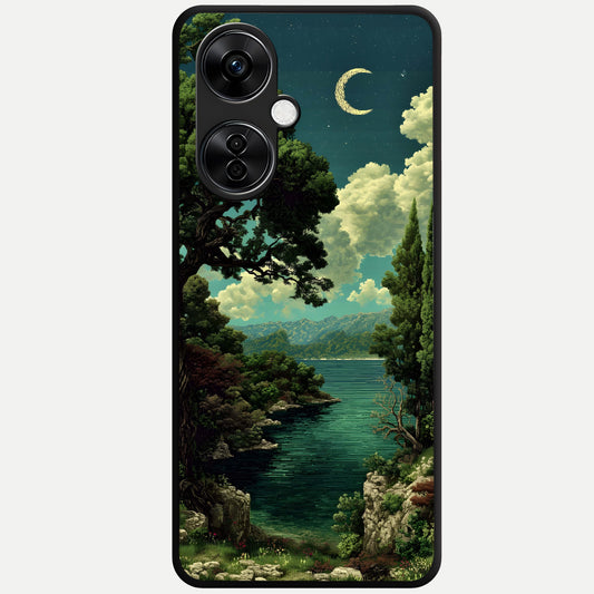  Celestial Lake Peace Glass Case For Oneplus Nord CE3 Lite back cover – full design glossy printed glass finish