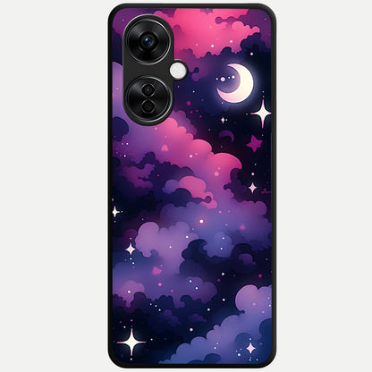  Celestial Moon Magic Glass Case For Oneplus Nord CE3 Lite back cover – full design glossy printed glass finish