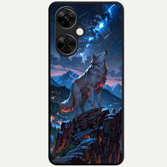 Celestial Wolf Howl Glass Case For Oneplus Nord CE3 Lite back cover – full design glossy printed glass finish