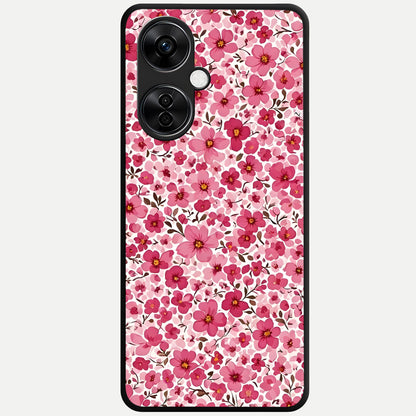  Cherry Blossom Charm Glass Case For Oneplus Nord CE3 Lite back cover – full design glossy printed glass finish