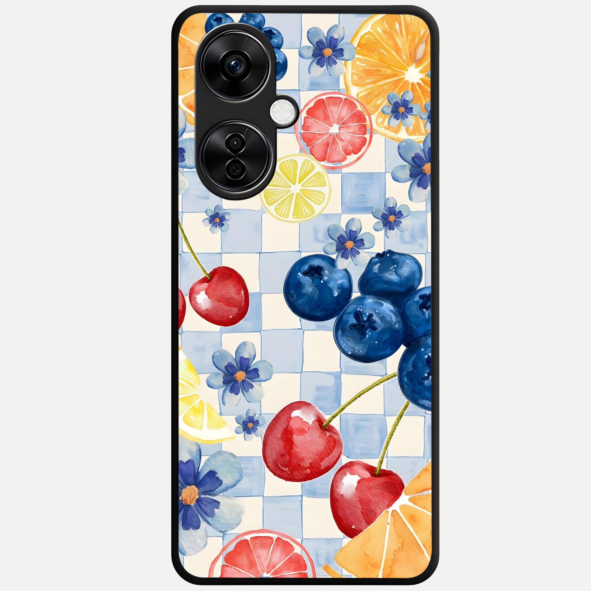  Citrus Bloom Joy Glass Case For Oneplus Nord CE3 Lite back cover – full design glossy printed glass finish