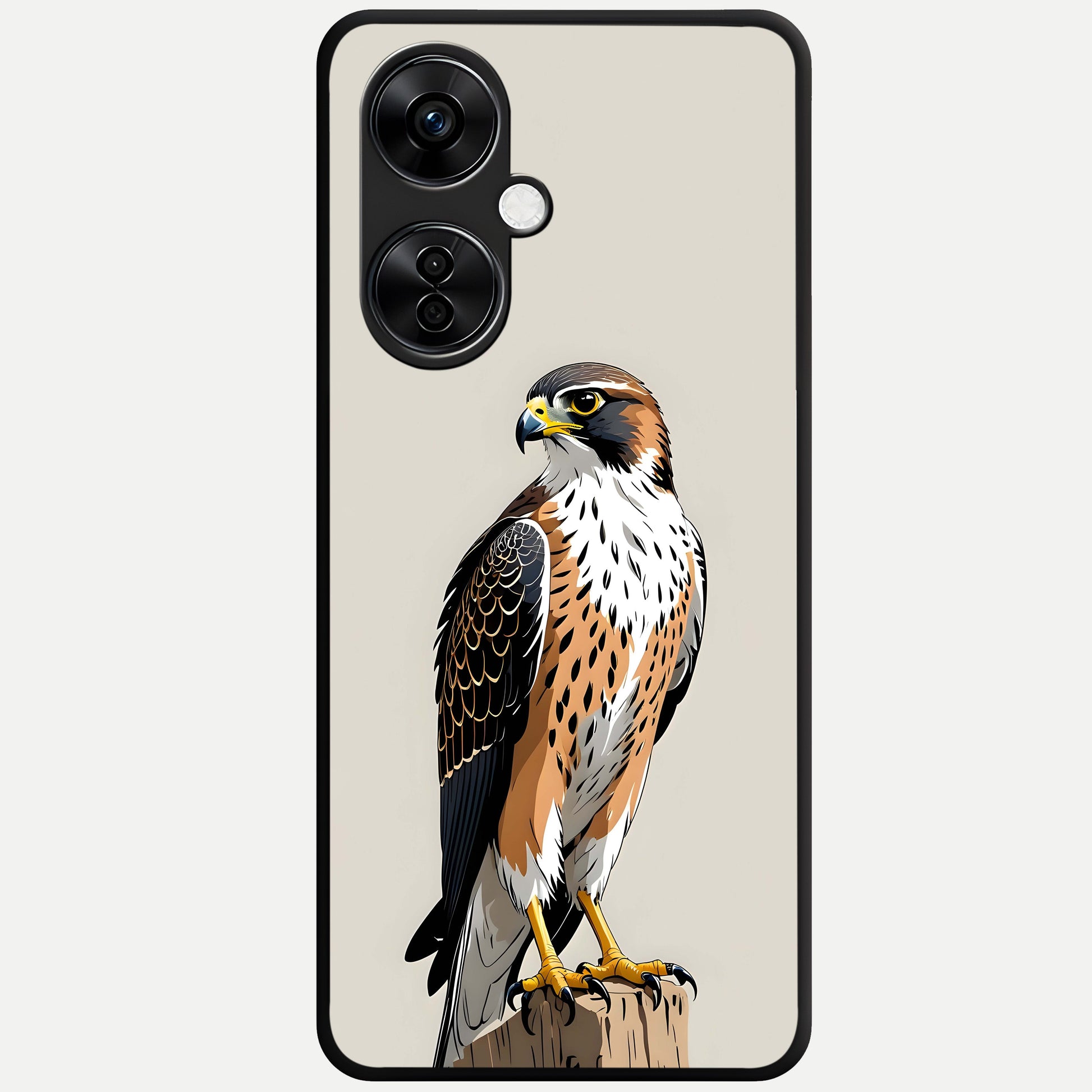  Clever Eagle Glass Case For Oneplus Nord CE3 Lite back cover – full design glossy printed glass finish