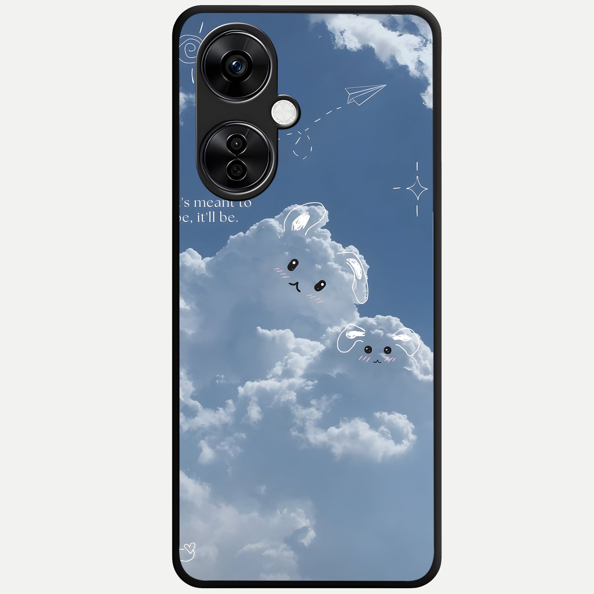  Cloud Bunny Dreams Glass Case For Oneplus Nord CE3 Lite back cover – full design glossy printed glass finish