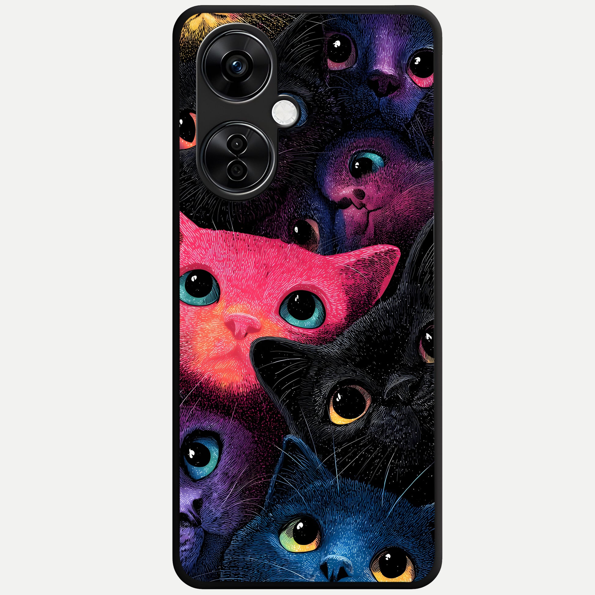  Cosmic Cats Dreams Glass Case For Oneplus Nord CE3 Lite back cover – full design glossy printed glass finish