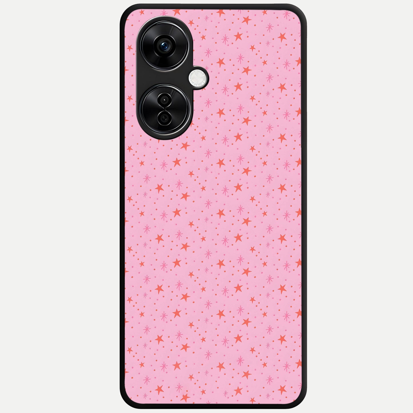  Cosmic Pink Sparkle Glass Case For Oneplus Nord CE3 Lite back cover – full design glossy printed glass finish