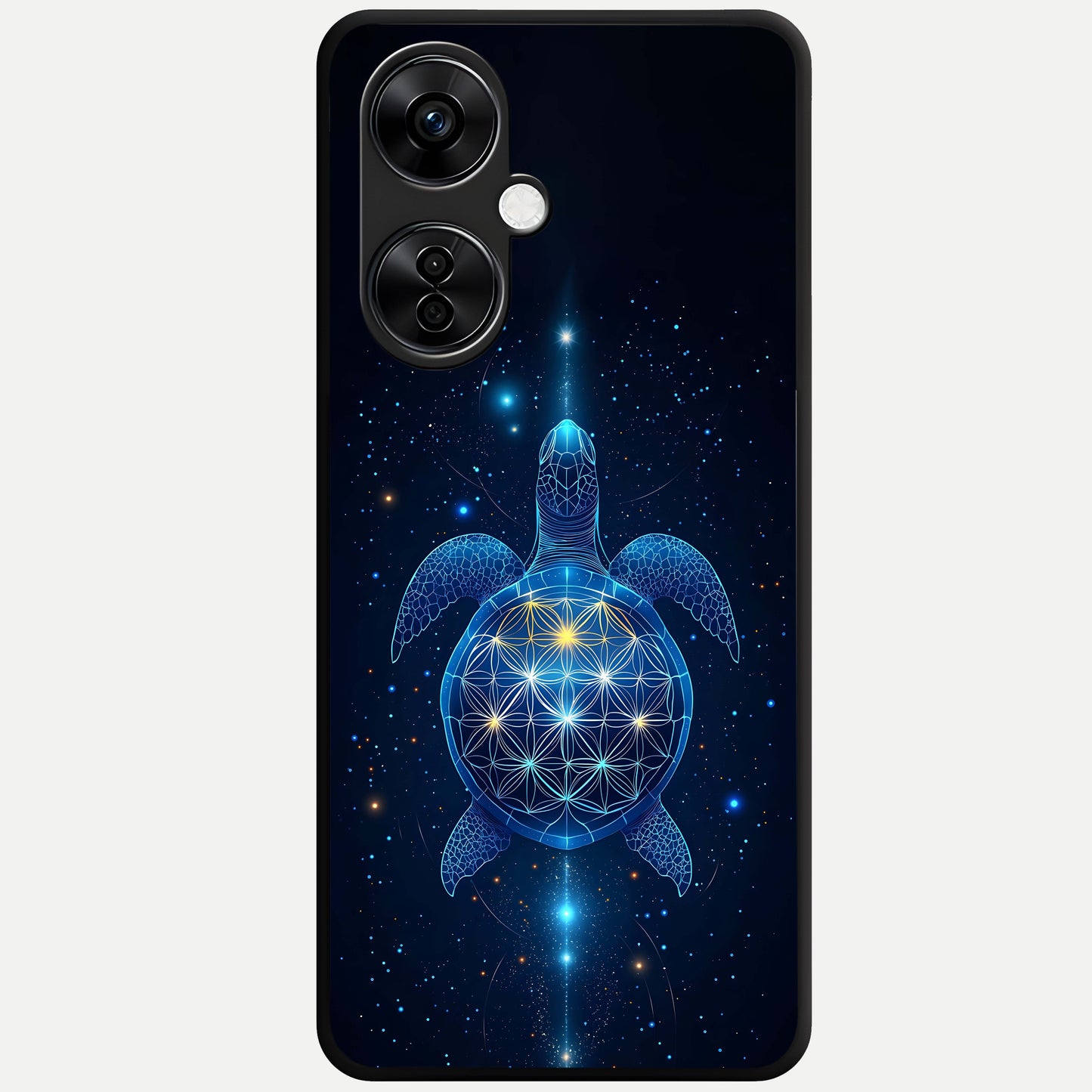  Crimson Blue Turtle Glass Case For Oneplus Nord CE3 Lite back cover – full design glossy printed glass finish
