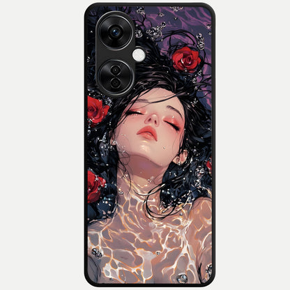  Crimson Rose Serenity Glass Case For Oneplus Nord CE3 Lite back cover – full design glossy printed glass finish