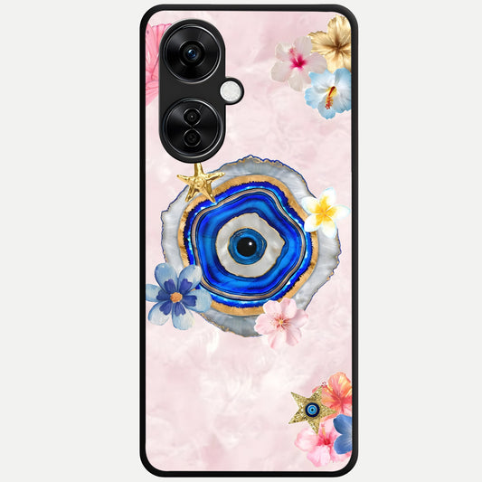  Divine Aura Bloom Glass Case For Oneplus Nord CE3 Lite back cover – full design glossy printed glass finish