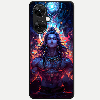  Divine Fire Shiv Glass Case For Oneplus Nord CE3 Lite back cover – full design glossy printed glass finish