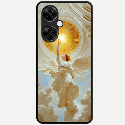  Divine Light Angel Glass Case For Oneplus Nord CE3 Lite back cover – full design glossy printed glass finish