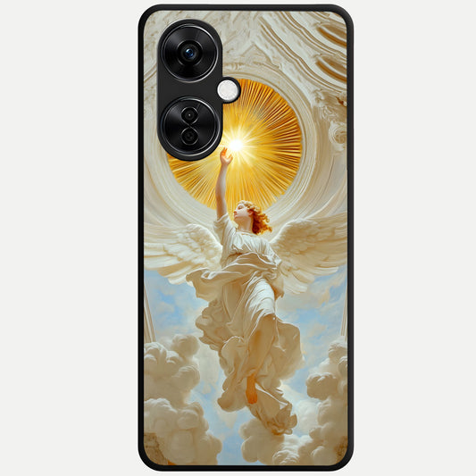  Divine Light Angel Glass Case For Oneplus Nord CE3 Lite back cover – full design glossy printed glass finish