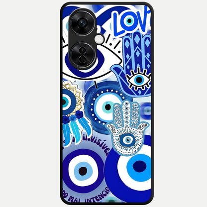  Evil Eyes Dream Glass Case For Oneplus Nord CE3 Lite back cover – full design glossy printed glass finish