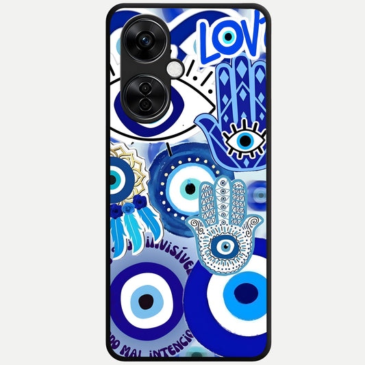  Evil Eyes Dream Glass Case For Oneplus Nord CE3 Lite back cover – full design glossy printed glass finish
