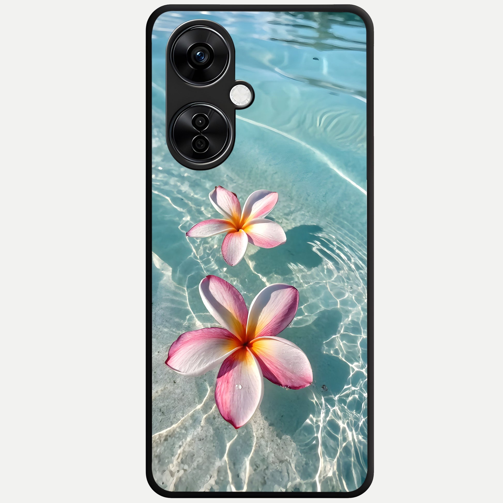  Floating Bloom Bliss Glass Case For Oneplus Nord CE3 Lite back cover – full design glossy printed glass finish