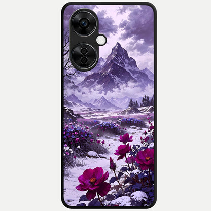  Flower Mountain View Glass Case For Oneplus Nord CE3 Lite back cover – full design glossy printed glass finish
