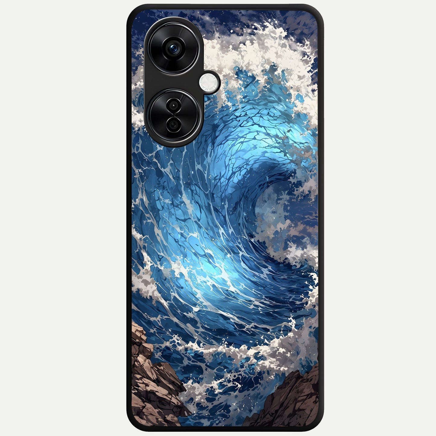  Giant Ocean Wave Glass Case For Oneplus Nord CE3 Lite back cover – full design glossy printed glass finish