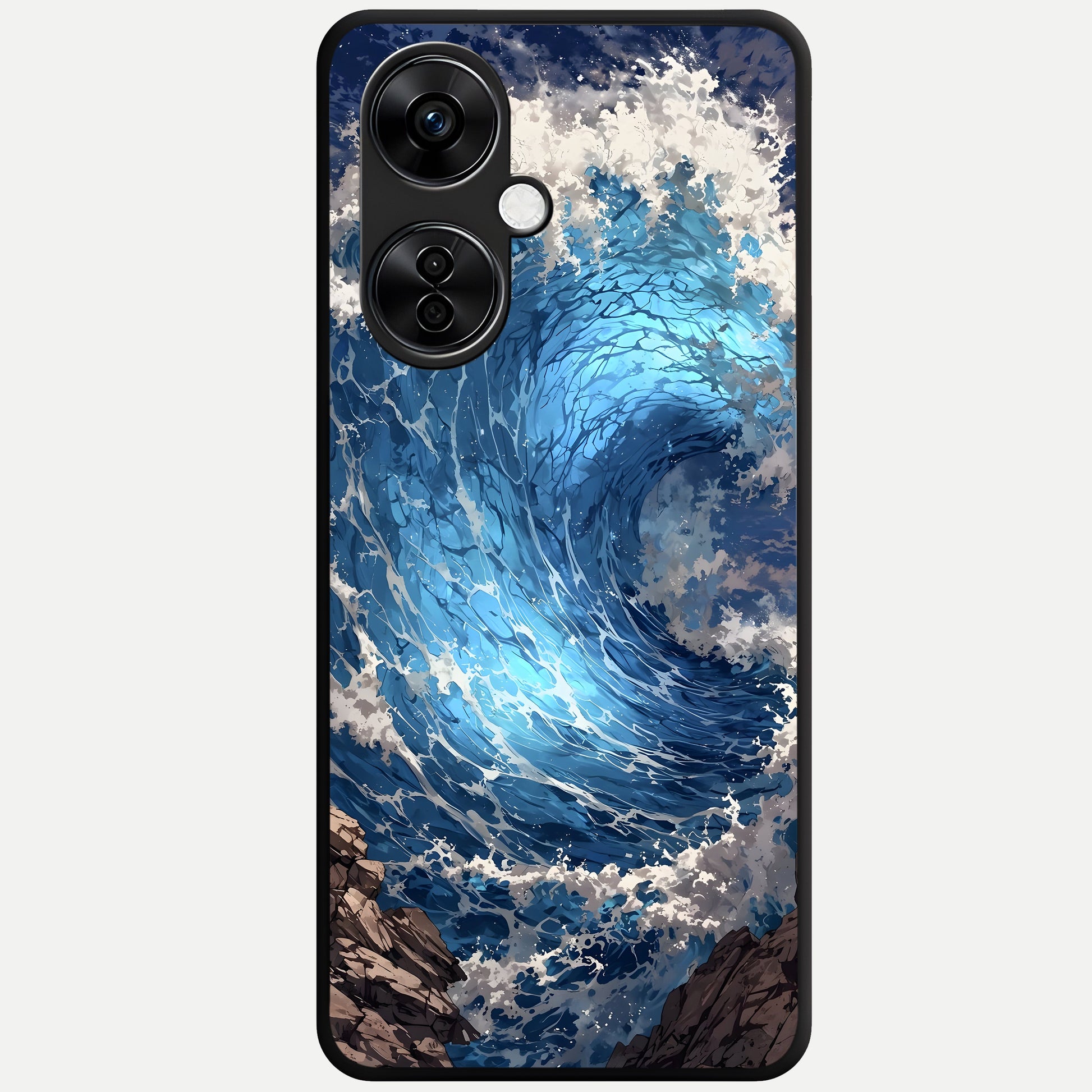  Giant Ocean Wave Glass Case For Oneplus Nord CE3 Lite back cover – full design glossy printed glass finish