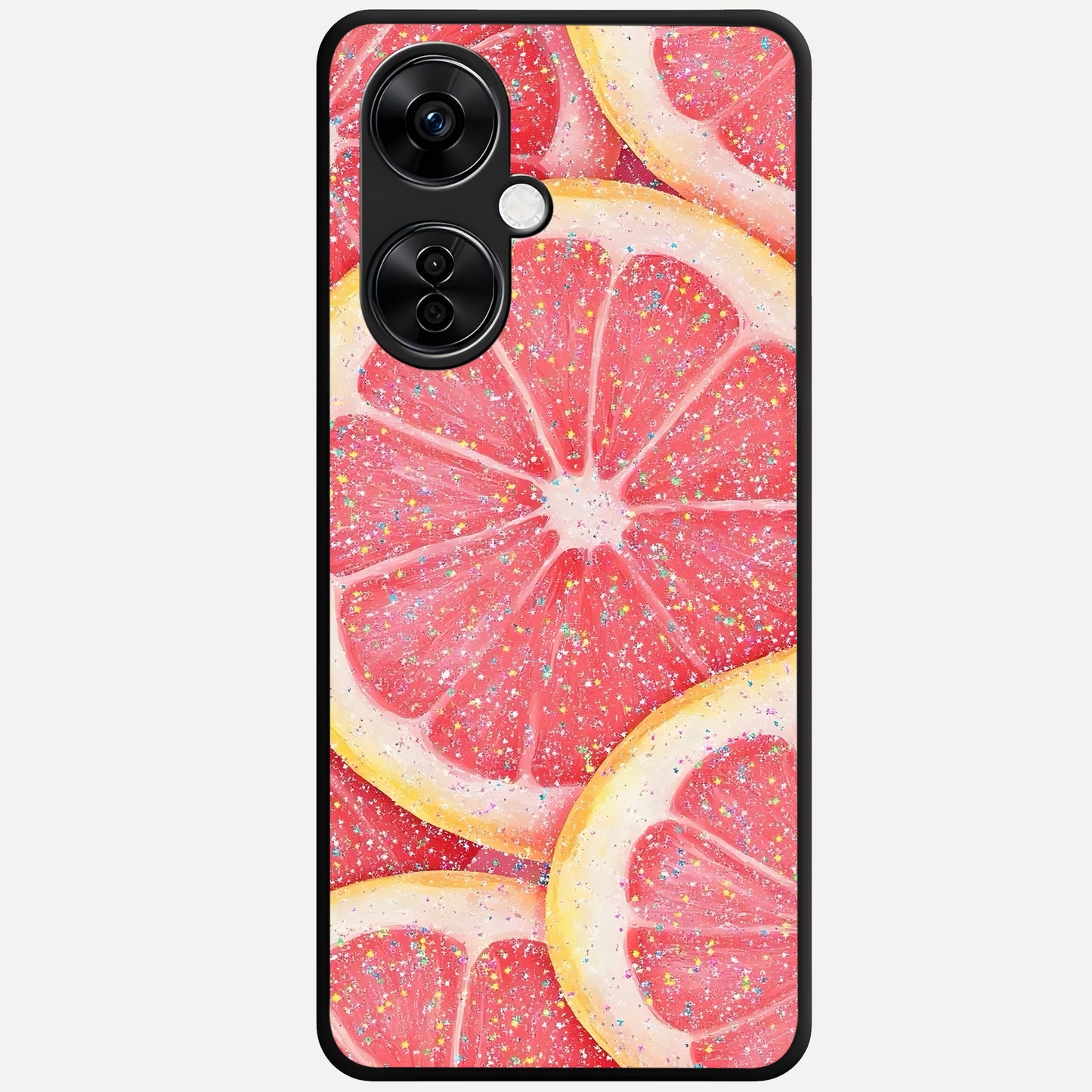  Glitter Grapefruit Glass Case For Oneplus Nord CE3 Lite back cover – full design glossy printed glass finish