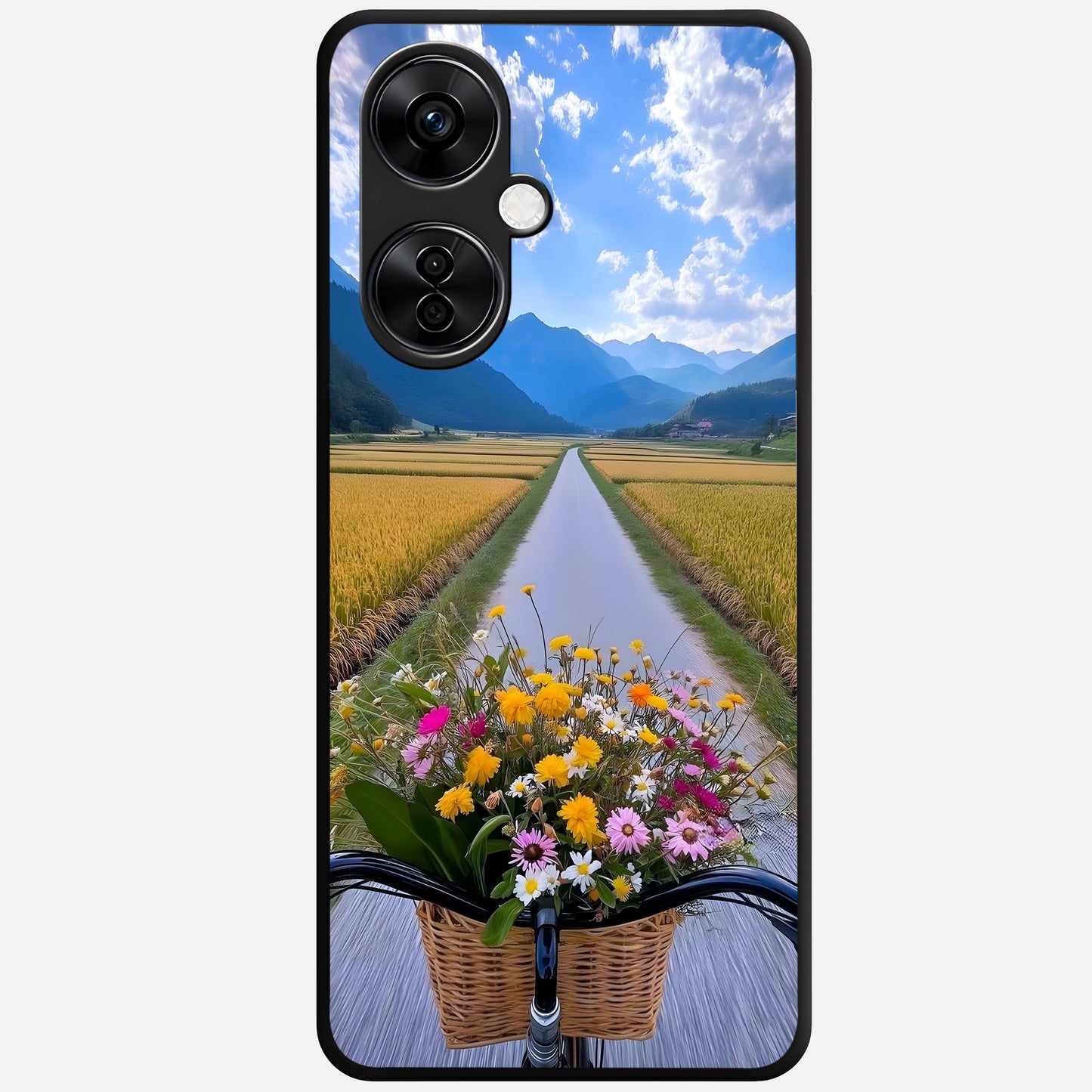  Golden Field Journey Glass Case For Oneplus Nord CE3 Lite back cover – full design glossy printed glass finish