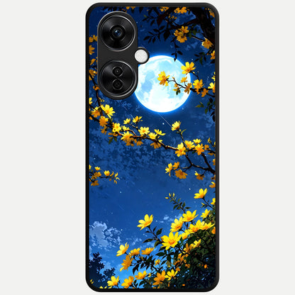  Golden Night Glow Glass Case For Oneplus Nord CE3 Lite back cover – full design glossy printed glass finish
