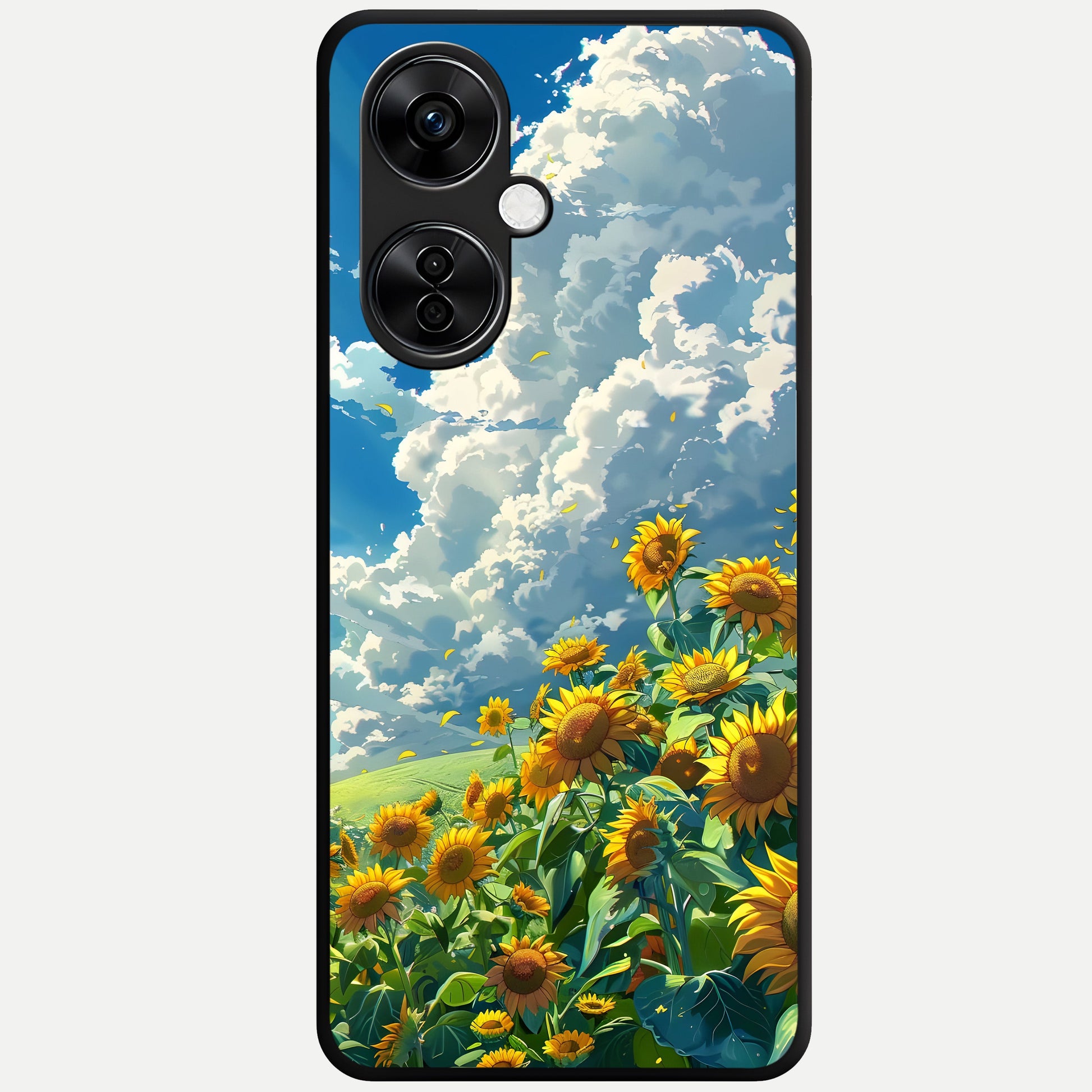  Golden Sun Glory Glass Case For Oneplus Nord CE3 Lite back cover – full design glossy printed glass finish