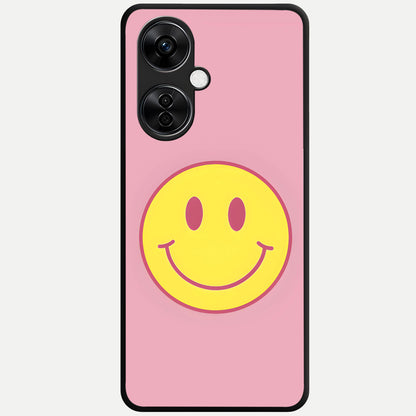  Happy Pink Mood Glass Case For Oneplus Nord CE3 Lite back cover – full design glossy printed glass finish