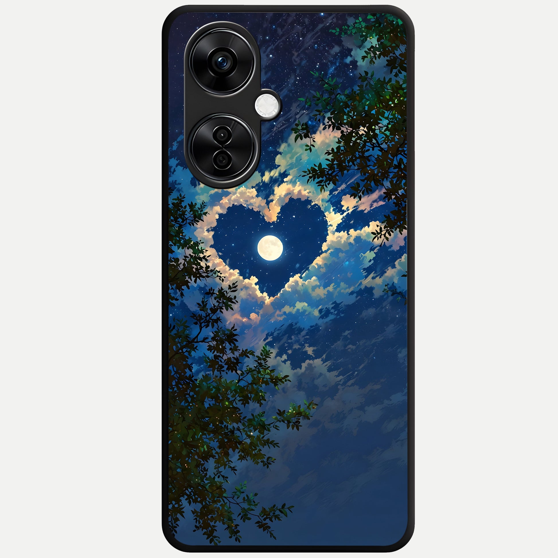  Heart With Moon Sky Glass Case For Oneplus Nord CE3 Lite back cover – full design glossy printed glass finish
