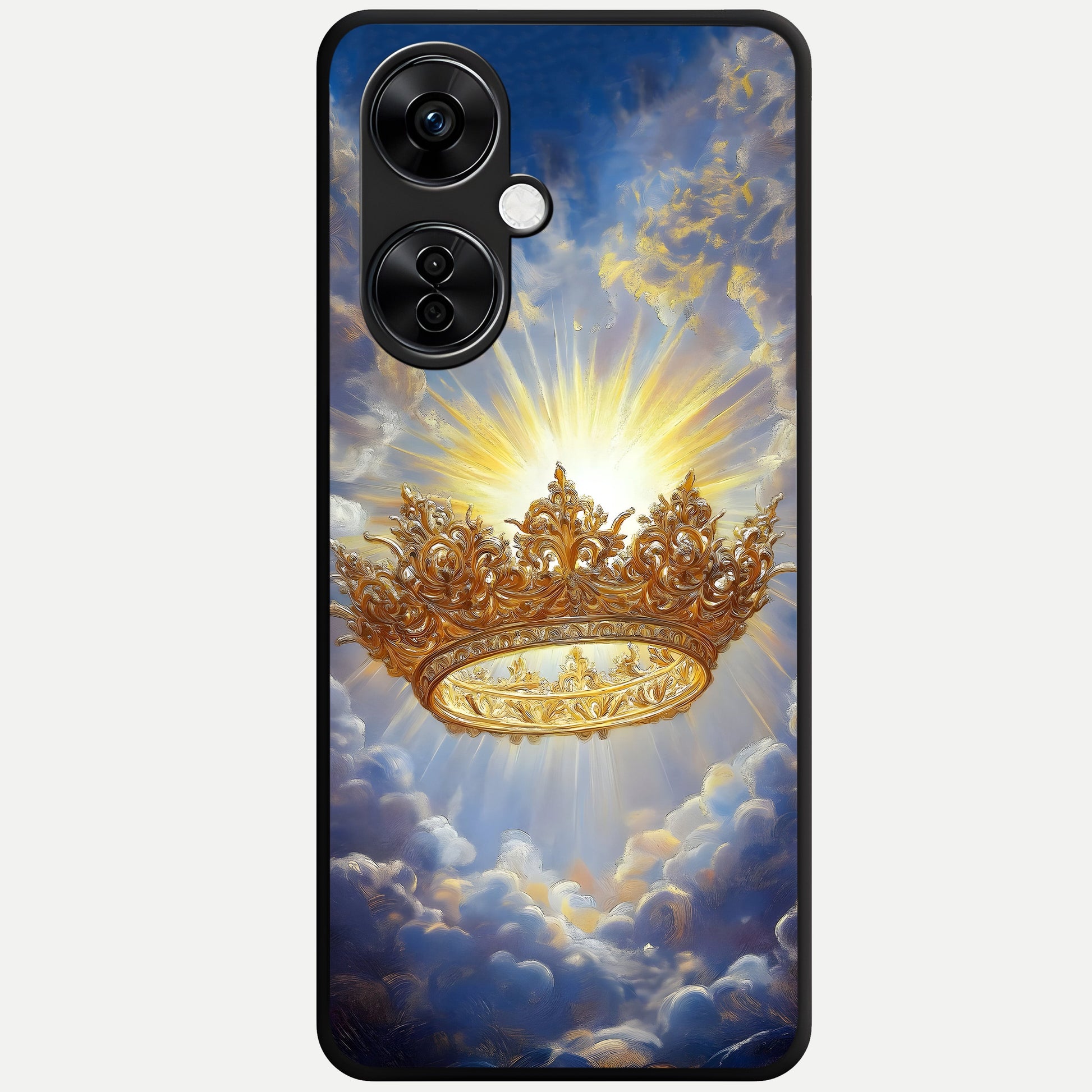  Heavenly Crown Light Glass Case For Oneplus Nord CE3 Lite back cover – full design glossy printed glass finish