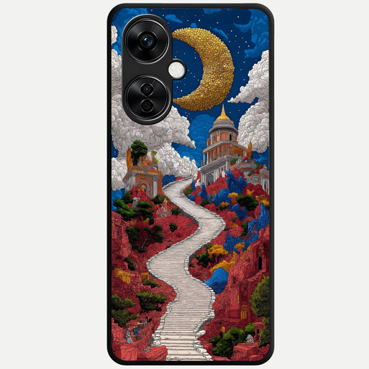  Heavenly Moon Path Glass Case For Oneplus Nord CE3 Lite back cover – full design glossy printed glass finish