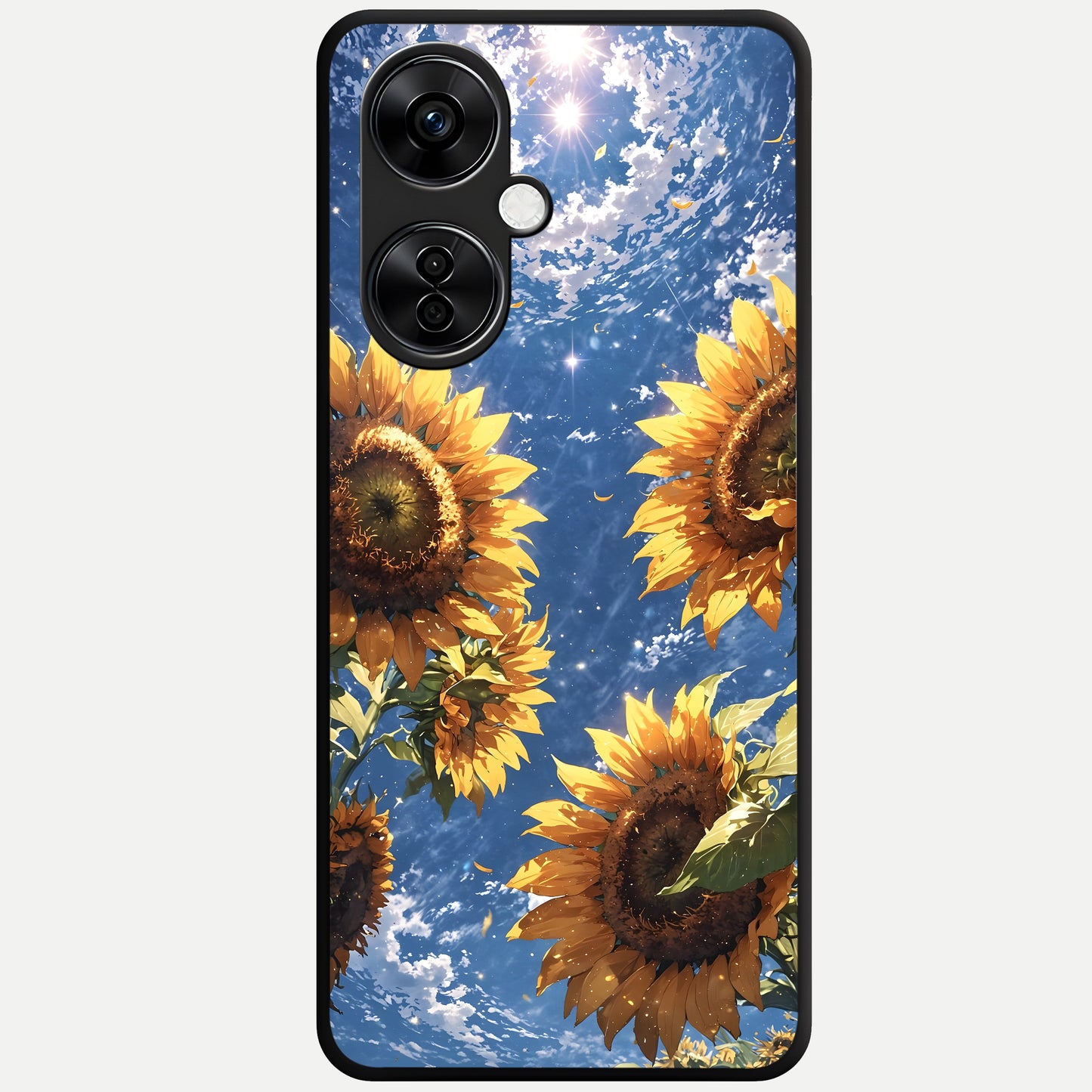  Heavenly Sunflower Rise Glass Case For Oneplus Nord CE3 Lite back cover – full design glossy printed glass finish