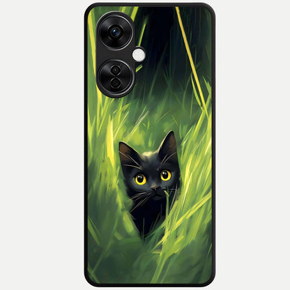  Hidden Cat Whisper Glass Case For Oneplus Nord CE3 Lite back cover – full design glossy printed glass finish