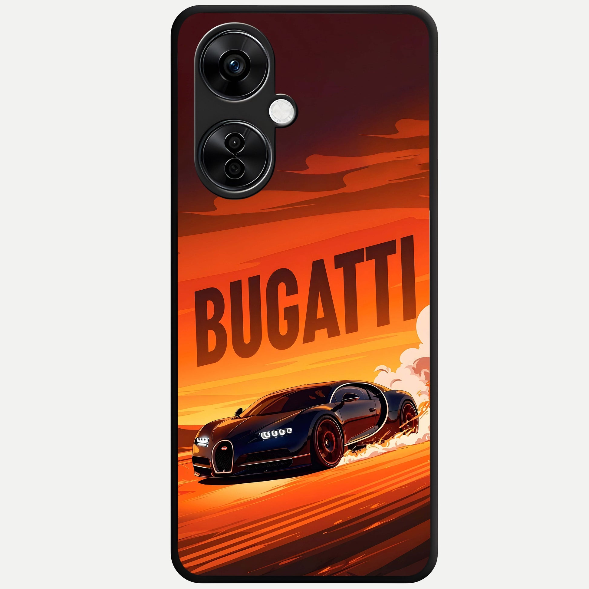  Inferno Bugatti Storm Glass Case For Oneplus Nord CE3 Lite back cover – full design glossy printed glass finish
