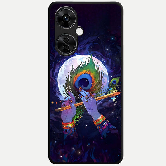  Krishna Hands Art Glass Case For Oneplus Nord CE3 Lite back cover – full design glossy printed glass finish