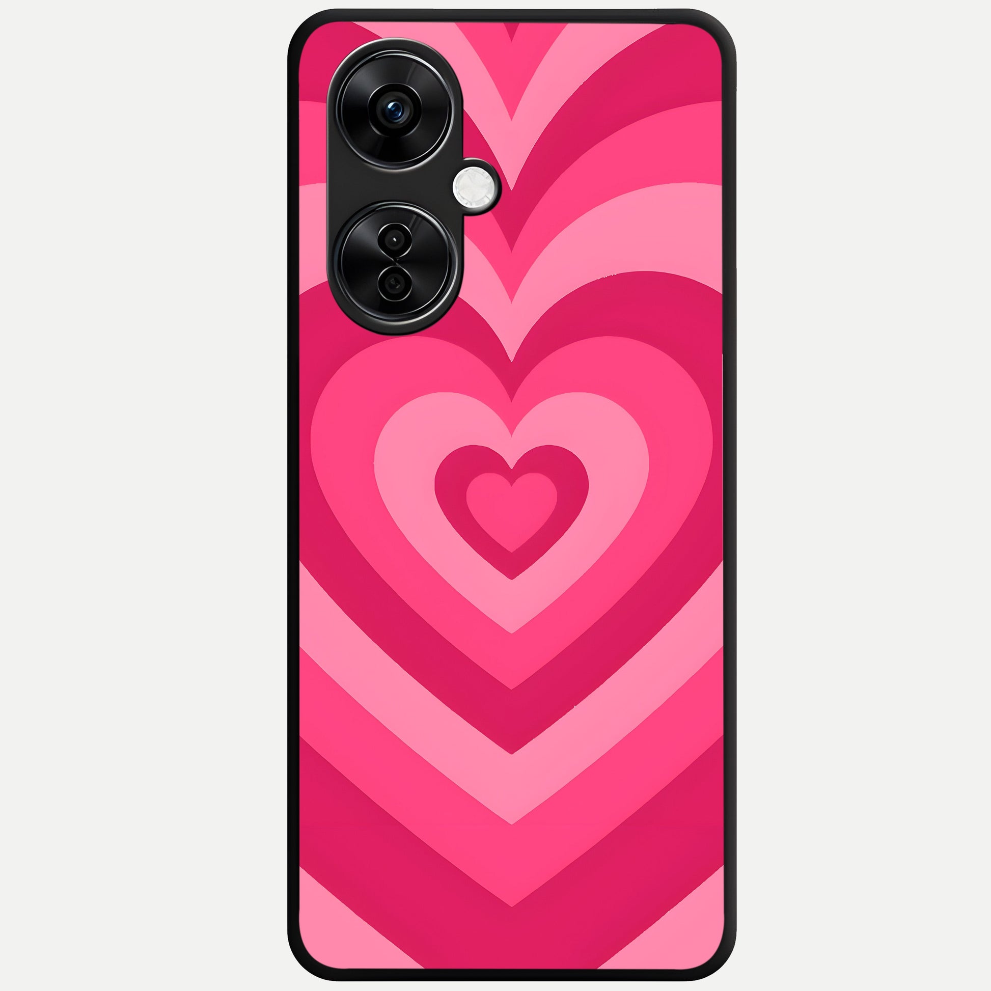  Layered Love Hearts Glass Case For Oneplus Nord CE3 Lite back cover – full design glossy printed glass finish