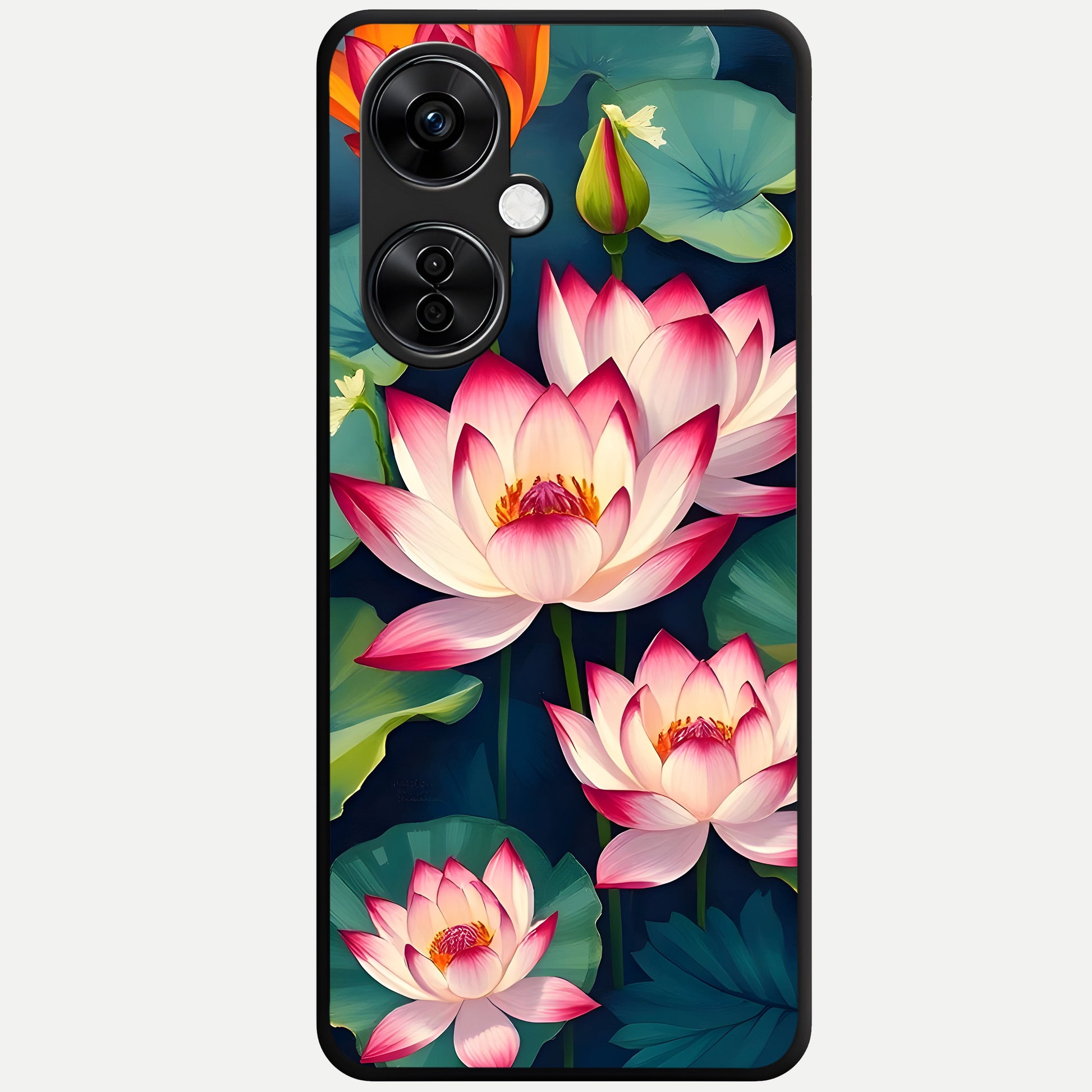  Lotus Dream Serenity Glass Case For Oneplus Nord CE3 Lite back cover – full design glossy printed glass finish